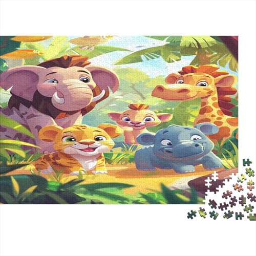 Tierwelt Puzzle 300 Teile Holzspielzeug Seien Sie Riotous mit Farbe voller Vitalität Erwachsenenpuzzle Geschicklichkeitsspiel Unique Gift Home Decor 300pcs (40x28cm) von EYABZKLDZ