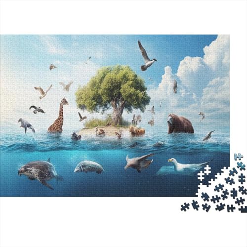 Tierwelt Puzzle 300 Teile Holzspielzeug Seien Sie Riotous mit Farbe voller Vitalität Geschicklichkeitsspiel Für Die Ganze Familie Für Erwachsene Und Kinder Ab 14 Jahren 300pcs (40x28cm) von EYABZKLDZ