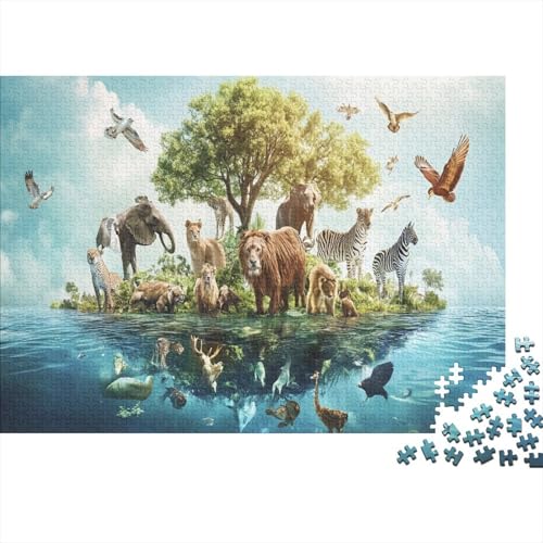 Tierwelt Puzzle 500 Teile Holzspielzeug Seien Sie Riotous mit Farbe voller Vitalität Erwachsenenpuzzle Geschicklichkeitsspiel Für Erwachsene Und Kinder Ab 10 Jahren 500pcs (52x38cm) von EYABZKLDZ