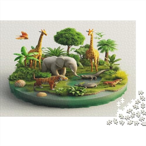 Tierwelt Wooden Puzzle 1000 Teile Holzspielzeug Seien Sie Riotous mit Farbe voller Vitalität Geschicklichkeitsspiel Unique Gift Home Decor 1000pcs (75x50cm) von EYABZKLDZ