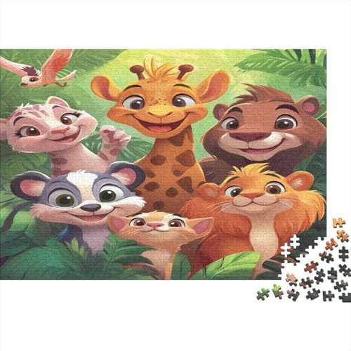 Tierwelt Wooden Puzzle 300 Teile Holzspielzeug Seien Sie Riotous mit Farbe voller Vitalität Geschicklichkeitsspiel Für Erwachsene Und Kinder Ab 10 Jahren 300pcs (40x28cm) von EYABZKLDZ