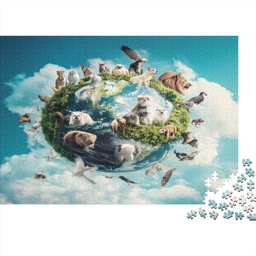 Tierwelt Wooden Puzzle 300 Teile Holzspielzeug Seien Sie Riotous mit Farbe voller Vitalität Geschicklichkeitsspiel Für Erwachsene Und Kinder Ab 10 Jahren 300pcs (40x28cm) von EYABZKLDZ