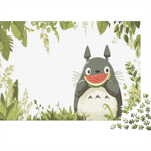 Totoro Holzpuzzles 1000 Teile Holzspielzeug Cartoon Cute Erwachsenenpuzzle Für Erwachsene Und Kinder Ab 14 Jahren 1000pcs (75x50cm) von EYABZKLDZ