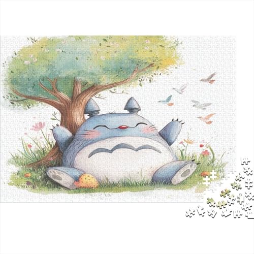 Totoro Holzpuzzles 1000 Teile Holzspielzeug Cartoon Cute Erwachsenenpuzzle Für Erwachsene Und Kinder Ab 14 Jahren 1000pcs (75x50cm) von EYABZKLDZ