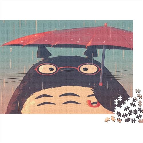 Totoro Holzpuzzles 1000 Teile Holzspielzeug Cartoon Cute Puzzle-Spiel Für Erwachsene Und Kinder Ab 10 Jahren 1000pcs (75x50cm) von EYABZKLDZ