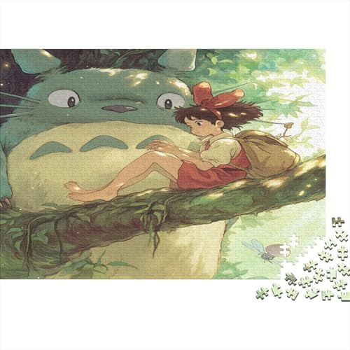 Totoro Holzpuzzles 1000 Teile Holzspielzeug Cartoon Cute Puzzle-Spiel Für Erwachsene Und Kinder Ab 14 Jahren 1000pcs (75x50cm) von EYABZKLDZ