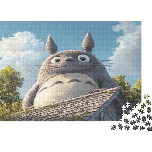 Totoro Holzpuzzles 1000 Teile Holzspielzeug Cartoon Cute Puzzle-Spiel Unique Gift Home Decor 1000pcs (75x50cm) von EYABZKLDZ