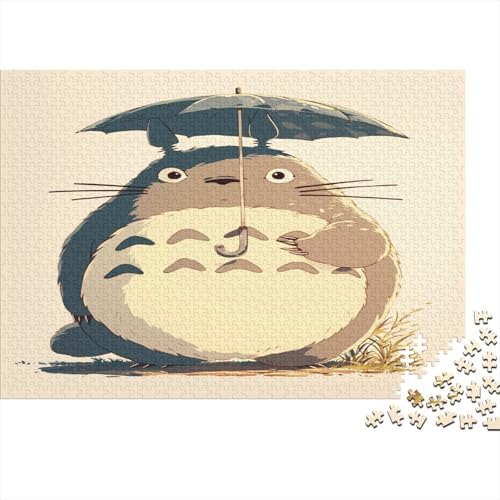 Totoro Holzpuzzles 300 Teile Holzspielzeug Cartoon Cute Erwachsenenpuzzle Für Erwachsenenpuzzle Ab 14 Jahren 300pcs (40x28cm) von EYABZKLDZ