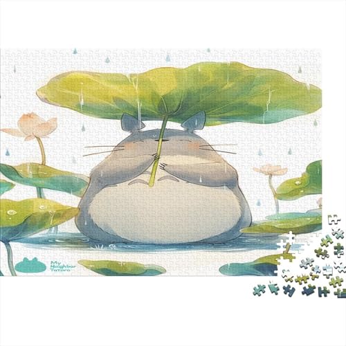 Totoro Holzpuzzles 300 Teile Holzspielzeug Cartoon Cute Geschicklichkeitsspiel Unique Gift Home Decor 300pcs (40x28cm) von EYABZKLDZ