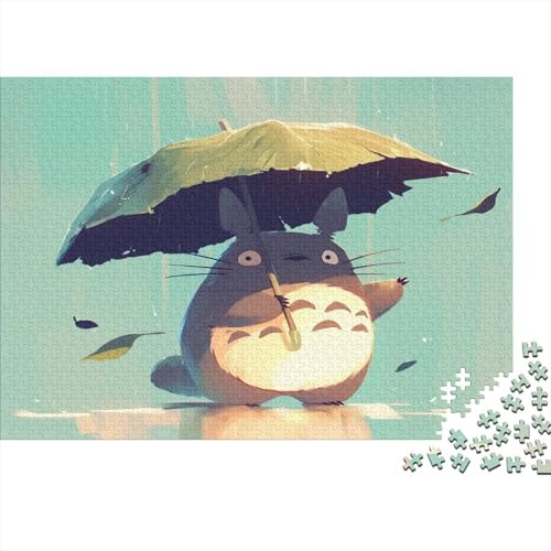 Totoro Holzpuzzles 500 Teile Holzspielzeug Cartoon Cute Geschicklichkeitsspiel Für Die Ganze Familie Für Erwachsene Und Kinder Ab 10 Jahren 500pcs (52x38cm) von EYABZKLDZ