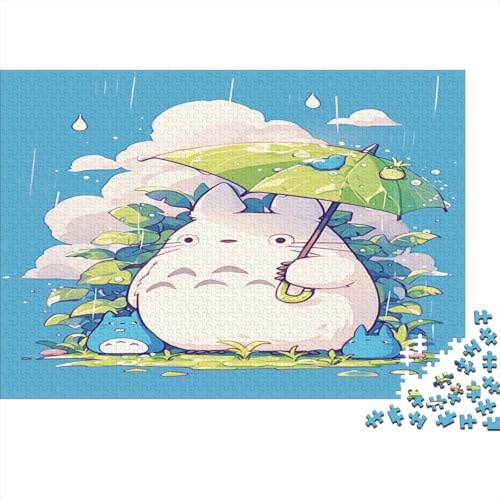 Totoro Holzpuzzles 500 Teile Holzspielzeug Cartoon Cute Puzzle-Spiel Unique Gift Home Decor 500pcs (52x38cm) von EYABZKLDZ