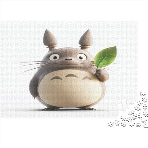 Totoro Puzzle 1000 Teile Holzspielzeug Cartoon Cute Erwachsenenpuzzle Für Erwachsene Und Kinder Ab 10 Jahren 1000pcs (75x50cm) von EYABZKLDZ