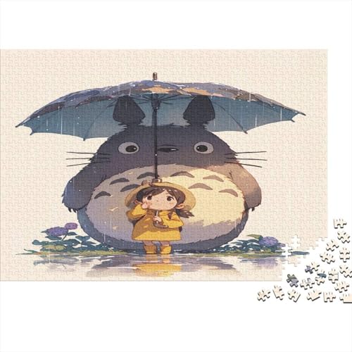 Totoro Puzzle 1000 Teile Holzspielzeug Cartoon Cute Puzzle-Spiel Für Erwachsene Und Kinder Ab 10 Jahren 1000pcs (75x50cm) von EYABZKLDZ