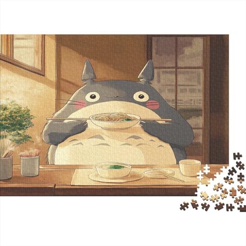 Totoro Puzzle 300 Teile Holzspielzeug Cartoon Cute Erwachsenenpuzzle Geschicklichkeitsspiel Für Erwachsene Und Kinder Ab 14 Jahren 300pcs (40x28cm) von EYABZKLDZ