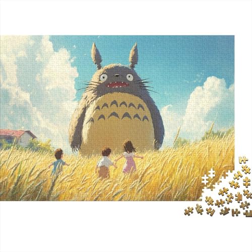 Totoro Puzzle 300 Teile Holzspielzeug Cartoon Cute Erwachsenenpuzzle Unique Gift Home Decor 300pcs (40x28cm) von EYABZKLDZ