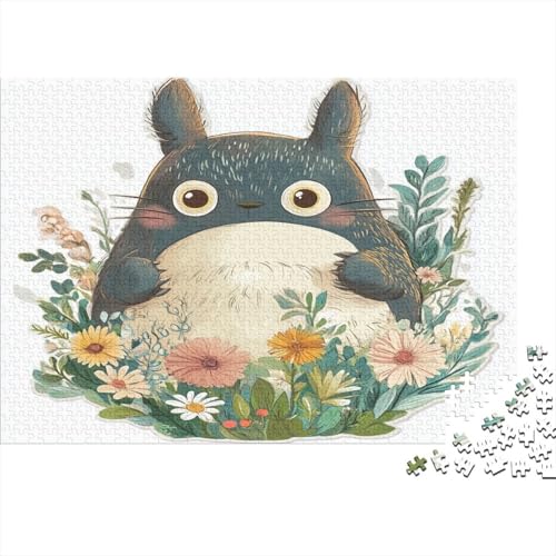 Totoro Puzzle 300 Teile Holzspielzeug Cartoon Cute Geschicklichkeitsspiel Für Erwachsene Und Kinder Ab 10 Jahren 300pcs (40x28cm) von EYABZKLDZ