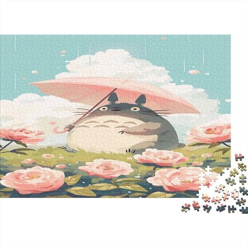 Totoro Puzzle 500 Teile Holzspielzeug Cartoon Cute Erwachsenenpuzzle Geschicklichkeitsspiel Für Erwachsene Und Kinder Ab 10 Jahren 500pcs (52x38cm) von EYABZKLDZ