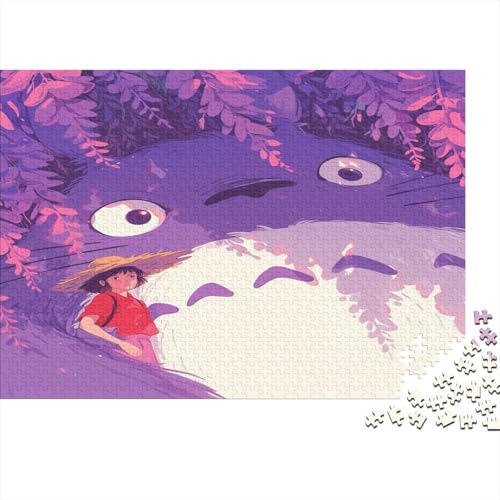 Totoro Puzzle 500 Teile Holzspielzeug Cartoon Cute Erwachsenenpuzzle Geschicklichkeitsspiel Für Erwachsene Und Kinder Ab 10 Jahren 500pcs (52x38cm) von EYABZKLDZ