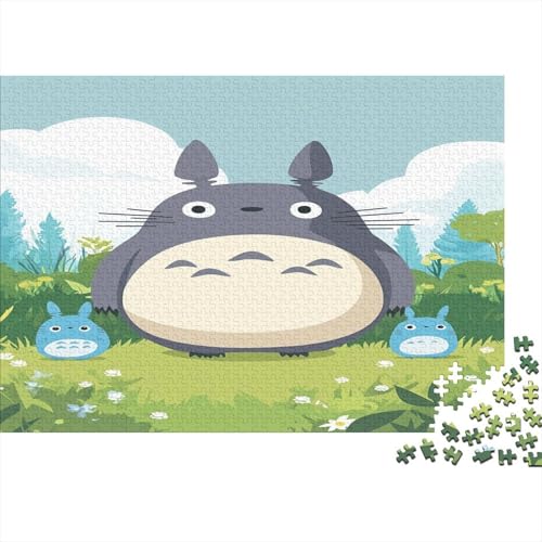 Totoro Puzzle 500 Teile Holzspielzeug Cartoon Cute Puzzle-Spiel Für Erwachsene Und Kinder Ab 10 Jahren 500pcs (52x38cm) von EYABZKLDZ