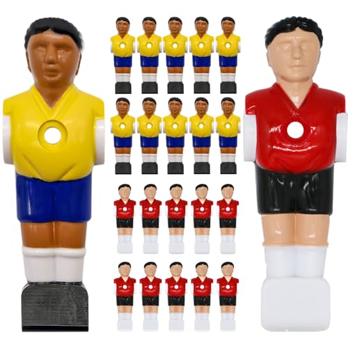 eyepower 22 Tischkicker Figuren 16mm - Brasilien vs. Frankreich - Tisch Fussball Kicker Figuren - Tisch Fussballspiel Zubehör Fußball Kickertisch Ersatzteile Tischfussball Figuren Kicker Tisch von EYEPOWER