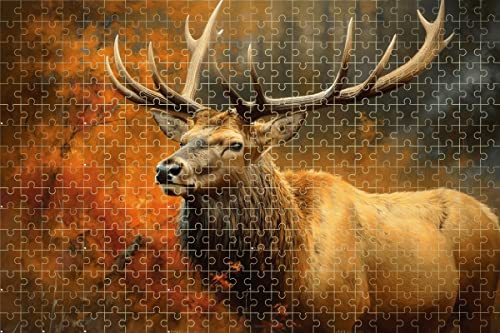 Hirsch Puzzle 1000 Teile Holz Puzzle for Erwachsene und Kinder ab 12 Jahren Puzzle, Lustiges Puzzle Kinder und Erwachsene (Color : 1) von EYEWEB