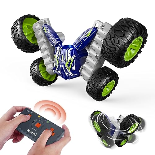 EYLM Ferngesteuerte Autos für Kinder, 4WD RC Stunt Car 2.4GHZ Funkgesteuertes Auto mit 360°Akrobatische Drehung und LED Licht, Ferngesteuertes Auto für Kinder Geschenk von EYLM