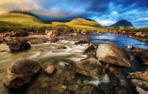 1000-teiliges Puzzle, Lernpuzzle, Familienspiel, Geschenk für Erwachsene und Kinder, Schottland, Isle of Skye, 70 x 50 cm von EZMLFA