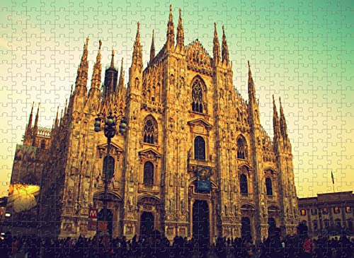 1000-teiliges Puzzle Mailänder Kathedrale Puzzle Spielzeug Geschenk Wohnkultur 52x38CM 1000-teiliges Puzzle Mailänder Kathedrale Puzzle Spielzeug Geschenk Wohnkultur 52x38CM von EZMLFA