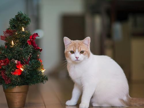 Erwachsenenpuzzle ab 14 Jahren, Katze, Baum, Neujahr 38x52CM von EZMLFA