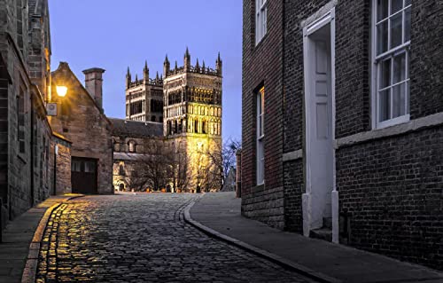 Kinderpuzzle 2000 Teile Stadtstraße England Architektur Kathedrale Durham Durham Kathedrale 70x100CM von EZMLFA