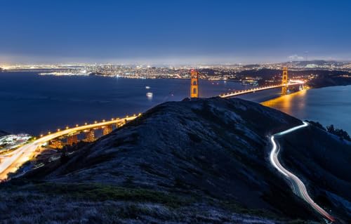 Puzzle für Erwachsene, 2000 Teile, Kalifornien, San Francisco, Golden Gate, USA, Golden Gate Bridge 70x100CM von EZMLFA