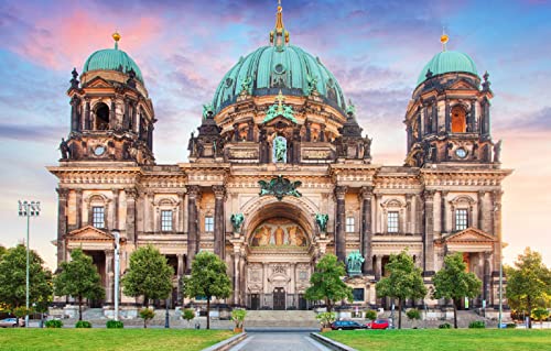 Puzzle von Mädchen 3D Puzzle 1000 Teile Stadt Rasen Deutschland Tempel Architektur Bürgersteig Palast Berlin Berliner Dom 38x26CM von EZMLFA