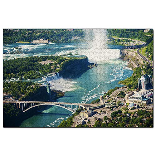 USA Amerika Niagara Falls Puzzle 1000 Teile Spiel Kunstwerk Reise Souvenir Holz 52x38CM von EZMLFA