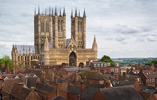 personalisiertes Puzzle 2000 Teile Lincoln Cathedral, Lincoln City, England 70x100CM von EZMLFA