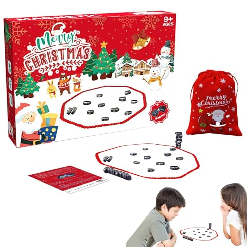 Magnetisches Schachspiel für Weihnachten, magnetisches Schachbrett, magnetische Spiele, magnetisches Tischspiel, tragbares magnetisches Schachbrett für Familienfeiern und Camping (A) von EagerMinds