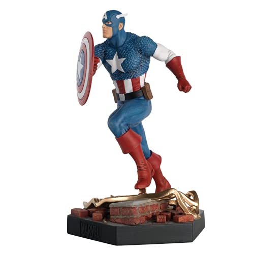 Eaglemoss MVSEN002 30600604121 Amerika, Marvel Captain America Schlacht Pose Figur Maßstab 1:18, Einfarbig, Bunt, único von Hero Collector