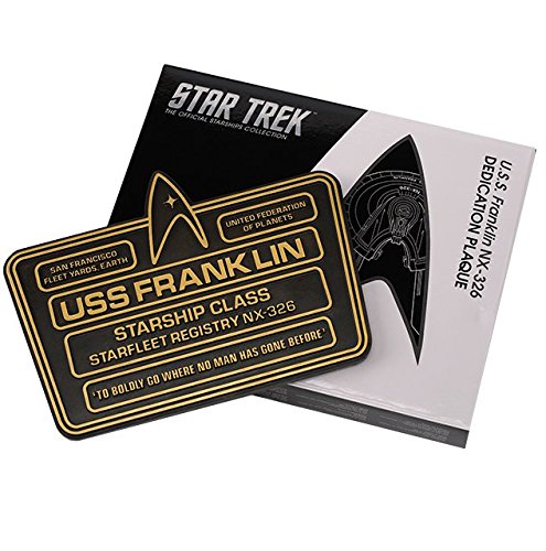 Eaglemoss nx-326 weiß Star Trek U.S.S. Franklin Hingabe Plaque Druckguss Spielzeug von Eaglemoss