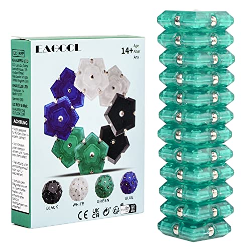 Magnetisches Fidget Spielzeug, 12-teiliges Set Fidget Spielzeug, Schreibtisch Fidget Spielzeug Dekompression Fingerspitzen Spielzeug für Erwachsene Stressabbau, Fidget, Langeweile, Angst und Autismus von Eagool