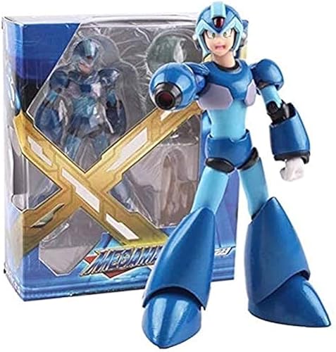 Eamily Rockman Anime Actionfigur Megaman PVC-Figuren Sammlermodell Charakter Statue Spielzeug Desktop-Ornamente von Eamily