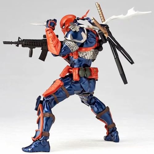 Eamily Yamaguchi-Stil Deathstroke DC Heroes Justice League Gear Joints Bewegliche Puppenfiguren Handgemachte PVC Anime Manga Charakter Modell Statue Figur Sammlerstücke Dekorationen Geschenke von Eamily