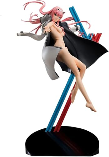 Eamily for Anime Darling in The Franxx Figur, Cute Zero Two 34 cm PVC Model Action Figure Desktop Ornaments Collectable Supplies (Null Zwei-2) von Eamily