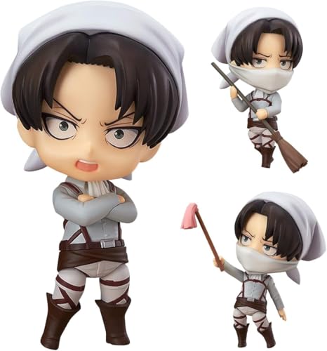 Eamily for Anime Figur Statue Levi Figur Ellen Yeager Actionfigur austauschbare Köpfe Zubehör Modell Desktop Dekoration Figur Sammlerstücke von Eamily