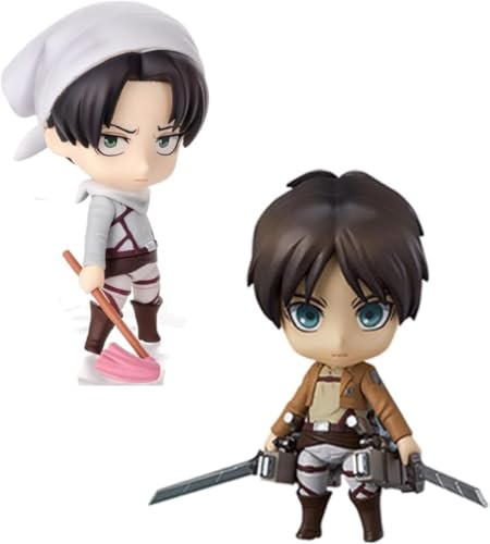 Eamily for Anime Figur Statue Levi Figur Ellen Yeager Actionfigur austauschbare Köpfe Zubehör Modell Desktop Dekoration Figur Sammlerstücke von Eamily