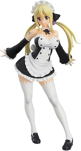 Eamily for Anime Figuren Fairy Tail Lucy Actionfigur Dienstmädchen Outfit Modell 16,5 cm Standstatue PVC Figur Sammlung Ornament von Eamily