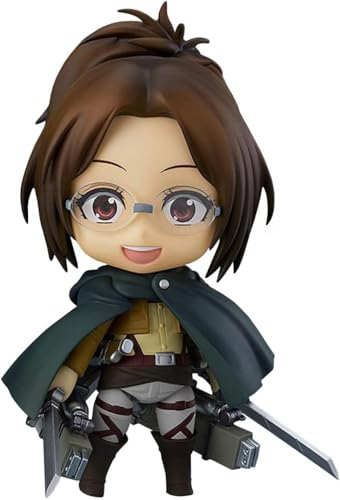 Eamily for Anime Levi Q Version Action Figures Levi Cute Mini PVC Figure Joints Movable Changeable Head and Accessories Statue Model (Hange Zoe) von Eamily