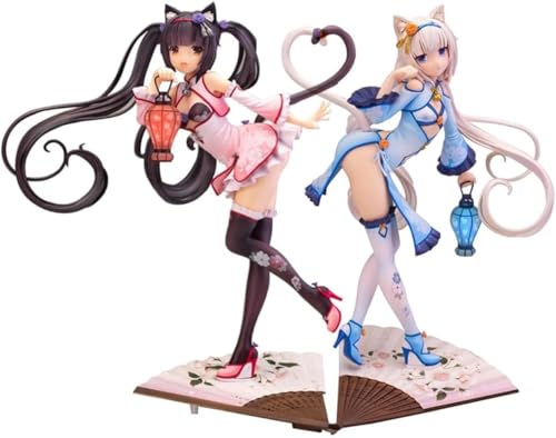 Eamily for Anime Nekopara Action Figure Anime Chocolate and Vanilla Sculpture Decoration Model Figure Statue Cute Beautiful Girl Series (Chocolate B and Vanilla B) von Eamily