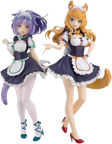 Eamily for Anime Nekopara Action Figure Anime Chocolate and Vanilla Sculpture Decoration Model Figure Statue Cute Beautiful Girl Series (Cinnamon and Maple) von Eamily