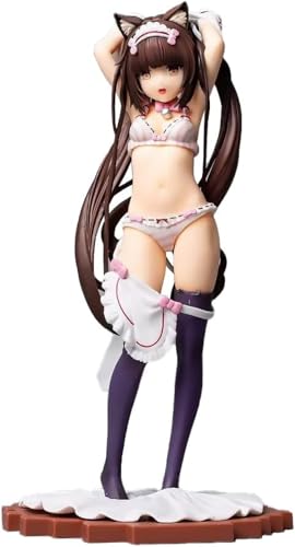 Eamily for Anime Nekopara Actionfigur Anime Schokolade und Vanille Skulptur Dekoration Modell Figur Statue Cute Beautiful Girl Series (Chocola B) von Eamily