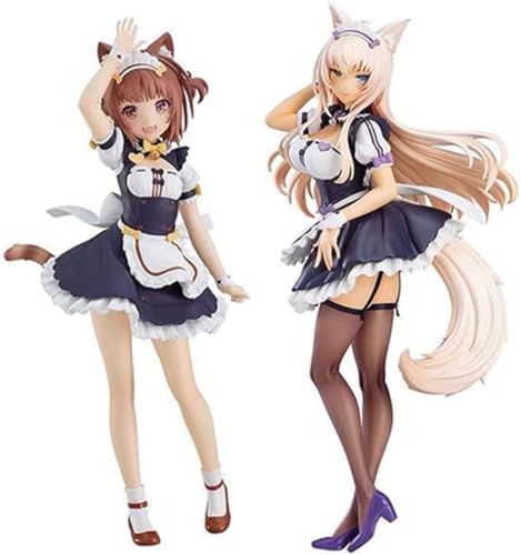 Eamily for Anime Nekopara Actionfigur Schokolade und Vanille liegend Position Modell Figur Statue mit Decke Cute Beautiful Girl Series (Coconut B und Azuki B) von Eamily