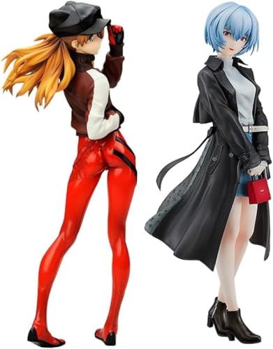 Eamily for Asuka Langley Soryu Figuren, Anime Charakter Mari Makinami Illustrious Figure Statue Action Figure Collectible Ornament (Ayanami Rei &Asuka Langley Soryu) von Eamily